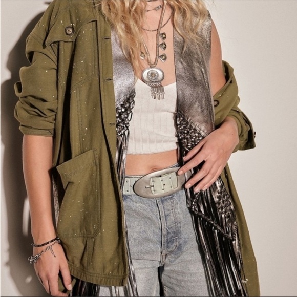 Free People Patriotic Spruce USA American Flag
Boho Patchwork Coat Jacket - Picture 7 of 7